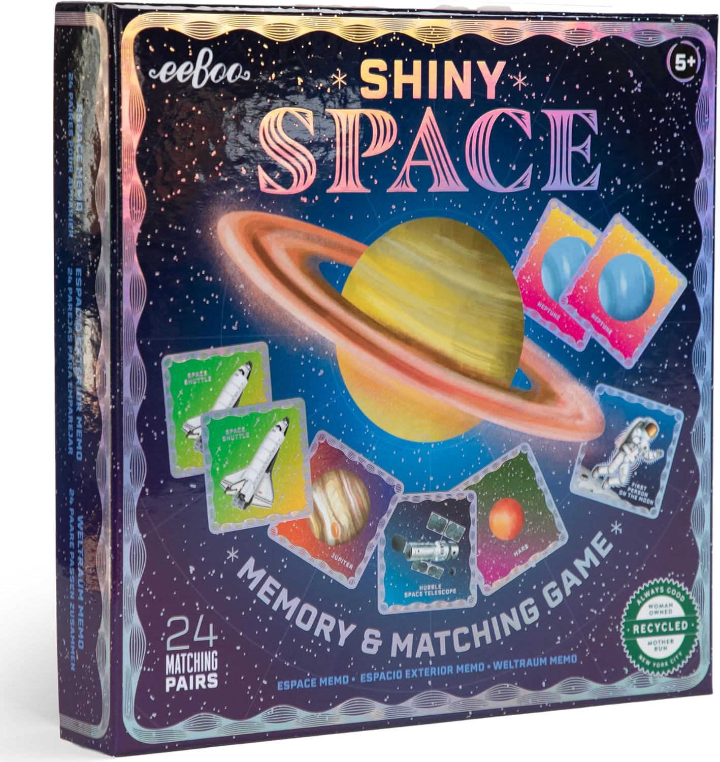 eeBoo: Memory and Matching Game - Life on Earth- 24 Pairs, Develops Recognition, Concentration, Memory & Vocabulary Skills, Age 3+