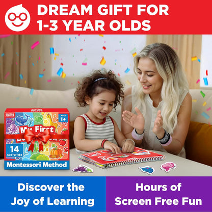 Doctor Jupiter My First Montessori Busy Book for Toddlers 1+ Year Olds | Preschool Learning Activities - Educational Travel Toys | Birthday Gift for Girls Ages 1,2,3