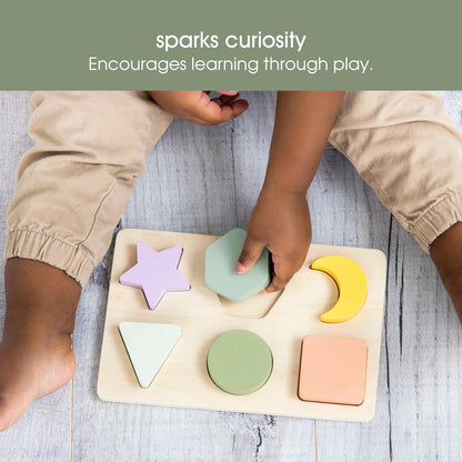 Pearhead Wooden Numbers Puzzle, 1–10 Counting Learning Toy for Toddlers, Montessori Educational Puzzle