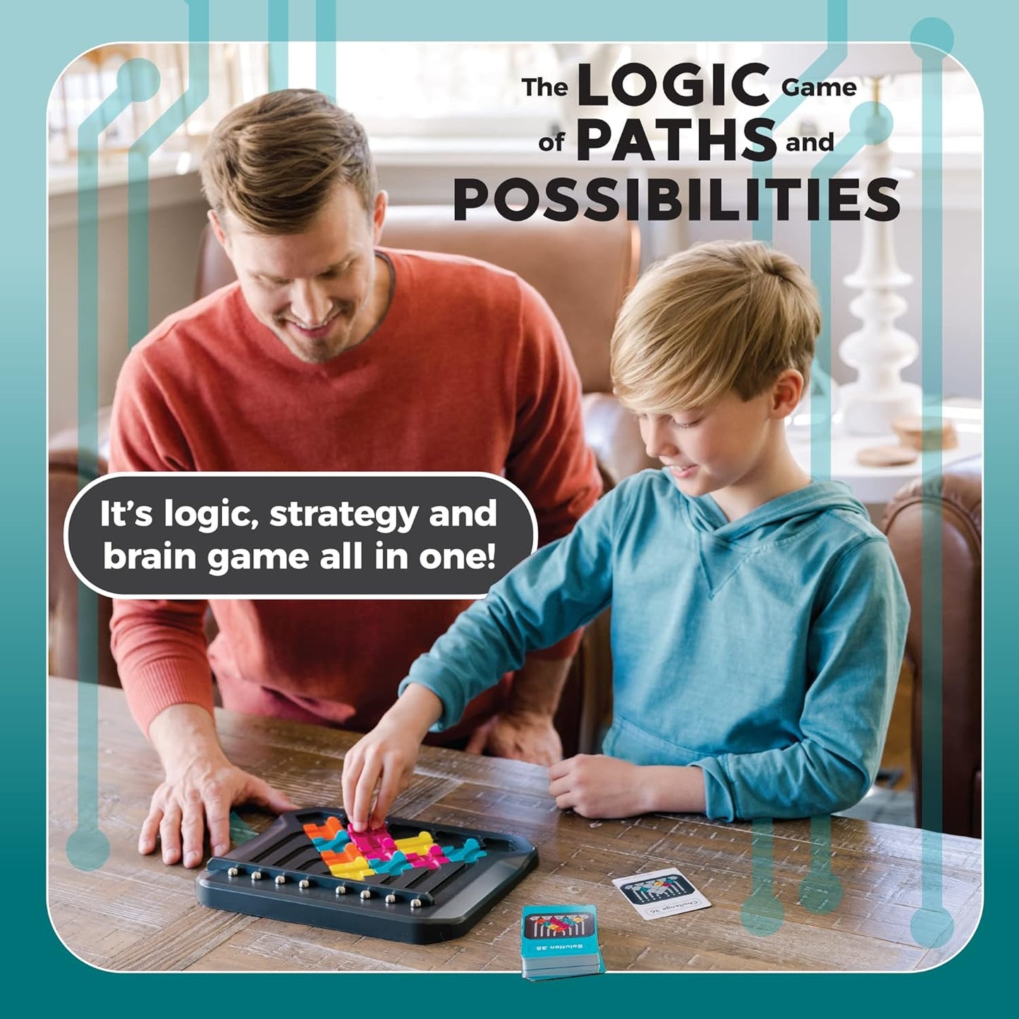 MindWare Marble Circuit Puzzle, Logic Game with 64 Challenges, Brainteaser Game for Ages 8 & Older
