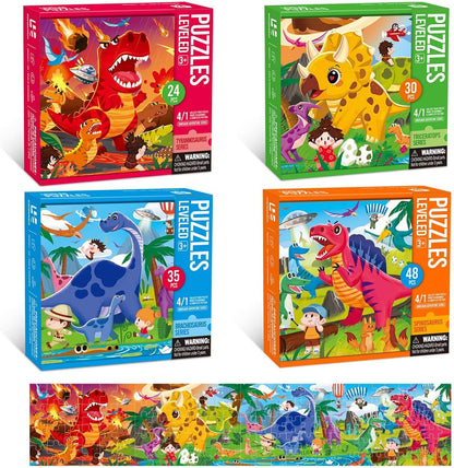 Puzzles for Kids Ages 3-8 Year Old,35pcs Jigsaw Puzzles for Toddlers & Children Ages 4-6，Educational Floor Puzzles with Storage Box for Gifts（Fire Engine）