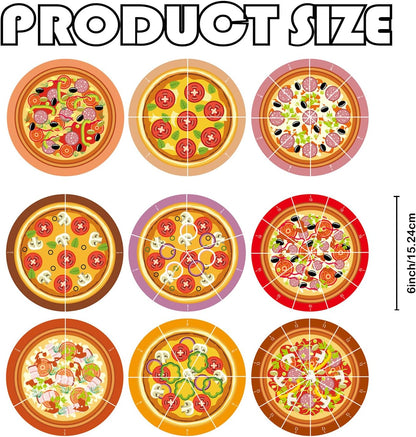 Pizza Fraction Set Classroom Math Learning Tool Pizza Fraction Learning Visualization Card or Multi-Player Challenge of Homeschool Math Activity (Card Payment)