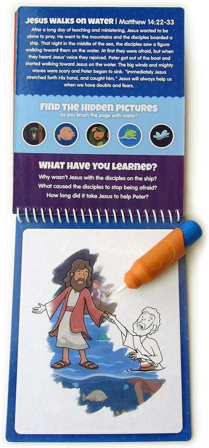 Water Reveal Coloring Scripture Book for Kids Ages 3+. New Testament Bible Stories: Preschool, Elementary, Primary, Christian, Religion