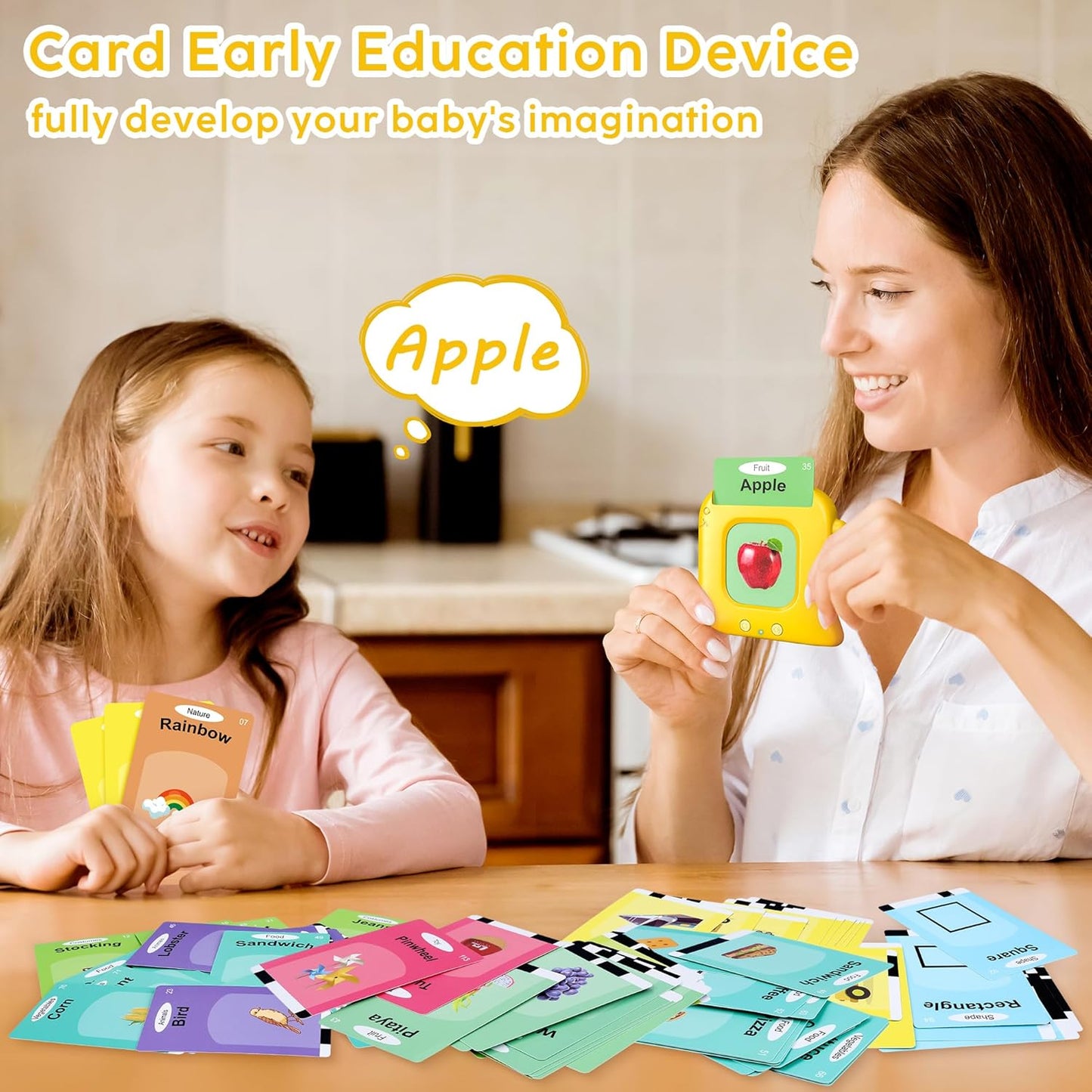 Talking Flash Cards,Kids Toddler Flash Cards with 240 Sight Words,Montessori Toys,Autism Sensory Toys,Speech Therapy,Learning Educational Gifts for Age 1 2 3 4 5 Years Old Boys and Girls