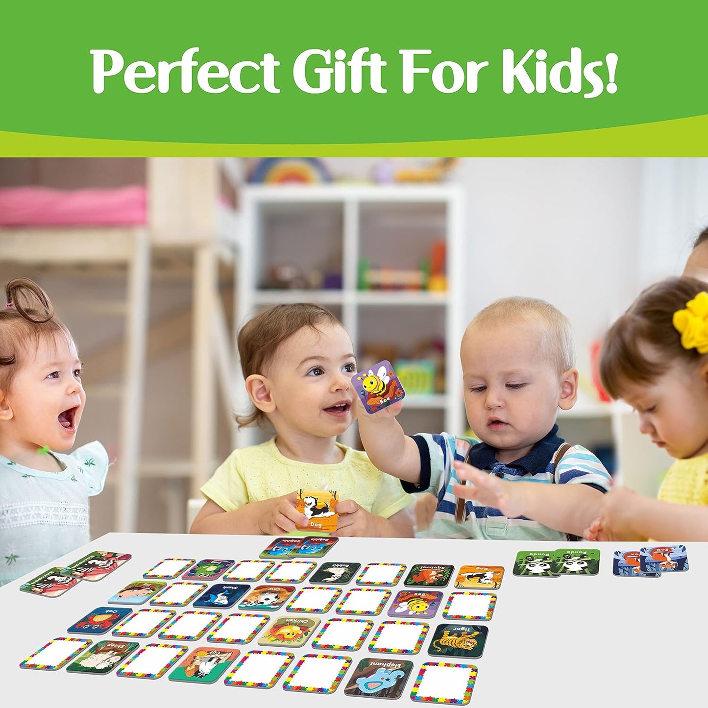 Memory Matching Game, 72 PCS Sight Words Matching Cards for Kids, 36 Pairs Memory Cards, Educational Toy for Children to Learn Sight Words 5+ Years Old