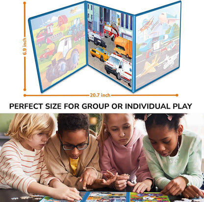 QUOKKA Magnetic Puzzles for Kids Ages 4-6 – Magnetic Fractions Learning Set for Kids 6-12 – Math Games for Homeschooling, Classrooms & Travel – 110 Magnets, 12 Task Pages, Marker – Toddler Travel Toys