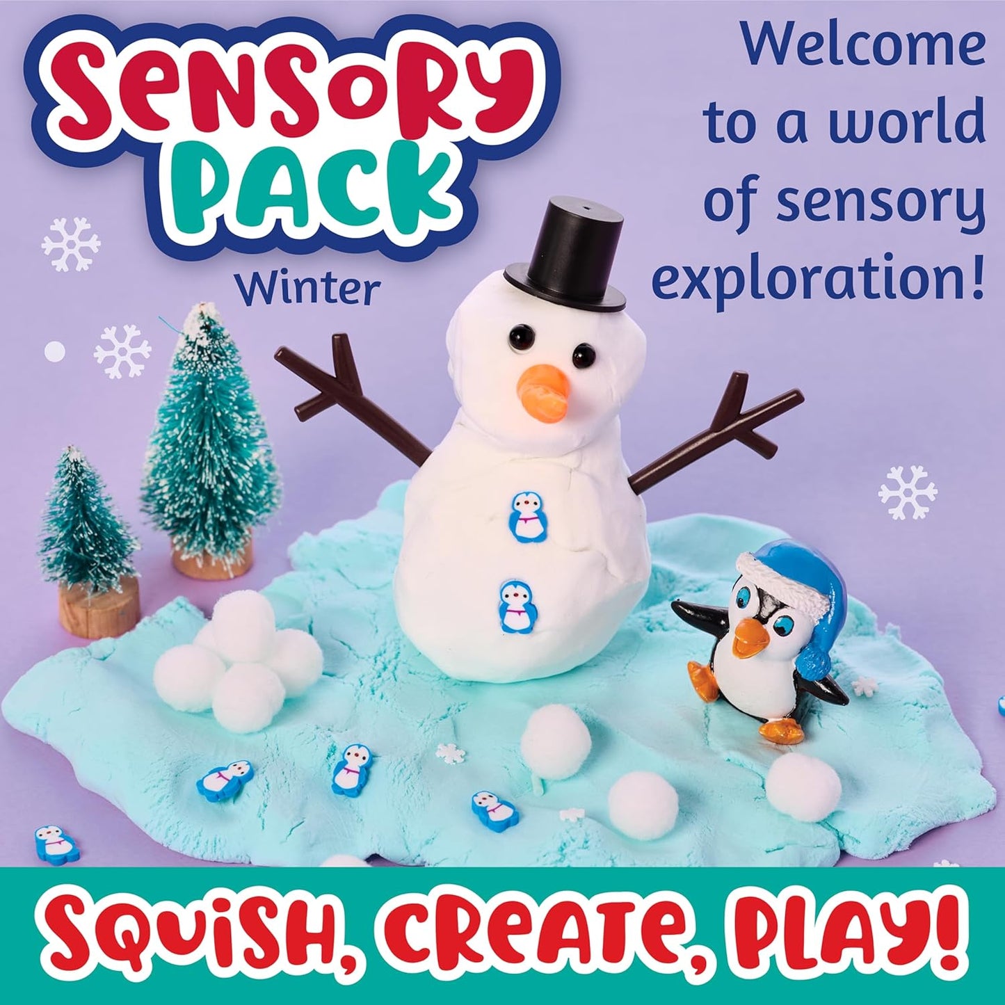 Creativity for Kids Sensory Pack: Christmas - Activities for Kids, Toddler Stocking Stuffers & Sensory Bin Filler, Travel Toys for Toddlers (Ages 3+)