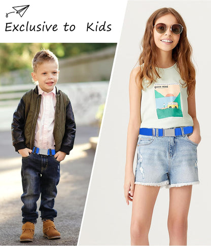 AWAYTR 3 PCS Kids Adjustable Magnetic Belts - Easy to Use Magnetic Buckle Belt for Boys and Girls
