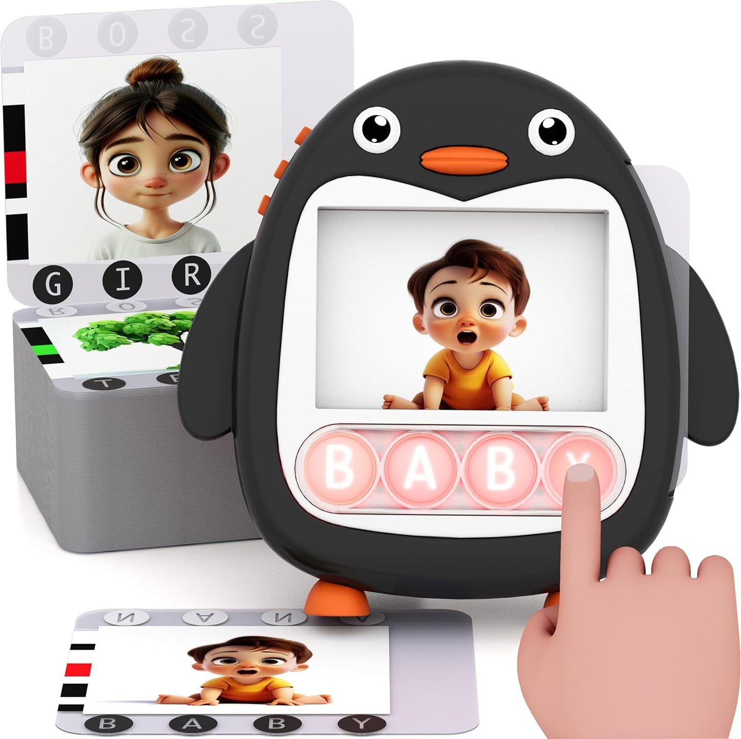 COOVA Word Pop & Talking Flash Cards for Kids Ages 4-8, Matching Letter Game, Spelling Phonics Sight Words Flash Cards Kindergarten & 1st Grade, Pocket Speech CVC Word Games, Learn to Read Toys
