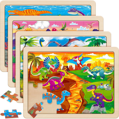 SYNARRY Large Unicorn Princess Fairy Wooden Puzzles for Girls Gift Box(12.2 * 9.4 in), 24 Pcs Puzzles for Kids Ages 4-6, Wood Puzzles for Kids Ages 3-5, Easter Basket Stuffers Gifts for Kids
