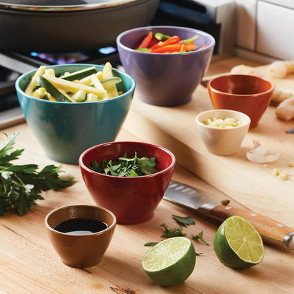 Rachael Ray Tools and Gadgets Nesting/Stackable Measuring Cups Set, 6 Piece - Assorted Colors