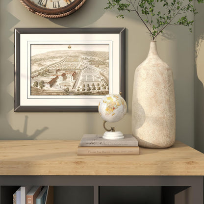 Deco 79 Marble Globe with Marble Base, 5' x 5' x 8', Teal