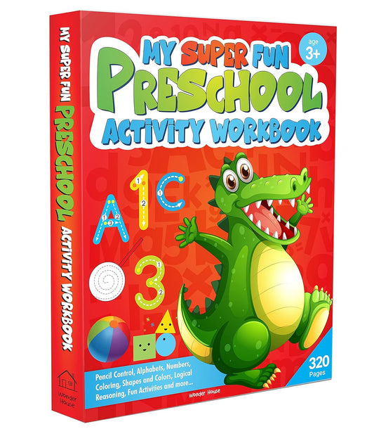My Super Fun Preschool Activity Workbook for Children : Pattern Writing, Colors, Shapes, Numbers 1-1