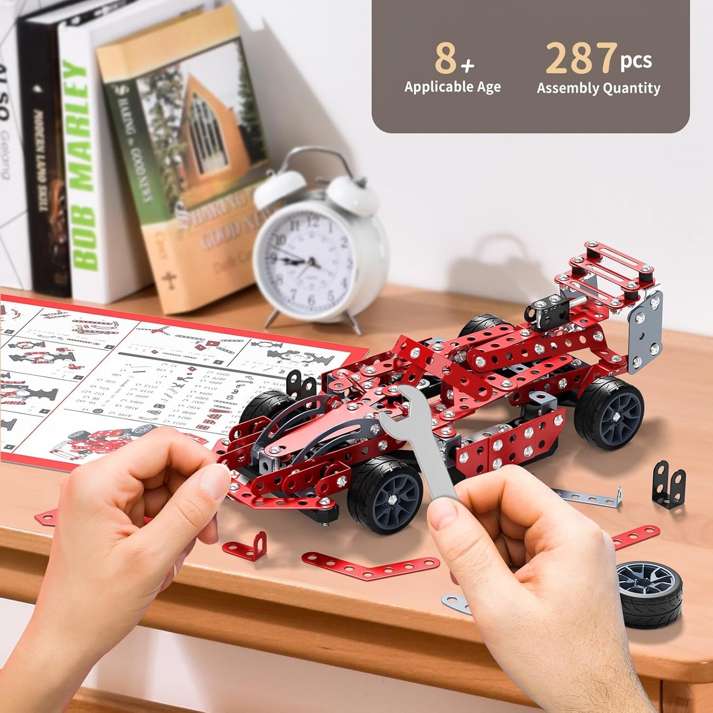 Building Toys Model Truck Set - STEM Building Projects Model Car Kit Toys for Kids Boys Ages 8-12 12-16, Assembly Science Model Car Kits Toys Gifts for Kids Girls Boys 8 9 10 11 12 Years Old and adult