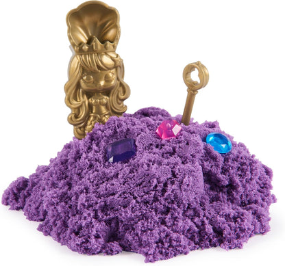 Kinetic Sand Mini Mermaid Lock, 170 g, Magic Sand, Purple Sand, 1 Cutter, 2 Accessories and 3 Gems, Toy for Children and Girls 3 Years