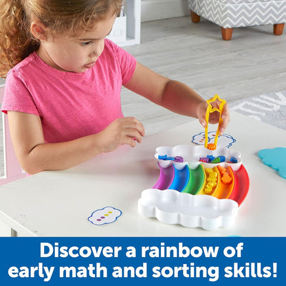 Learning Resources Rainbow Sorting Set , fine motor, sorting, patterning & addition skills, Toddler Educational Toys, sensory tray