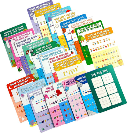 OOLY Connect the Dots Activity Cards for Kids - 24 Connect the Dots Cards with Bonus Tic Tac Toe, Screen-Free Travel Activity, Ages 4+
