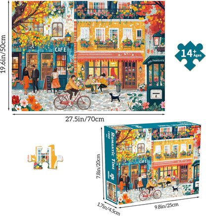 Puzzles for Adults 1000 Pieces,Seaview Campground Jigsaw Puzzle with 1:1 HD Poster, Perfect Interlocking No Dust, Stress Relief Ideal Gift for Family Games