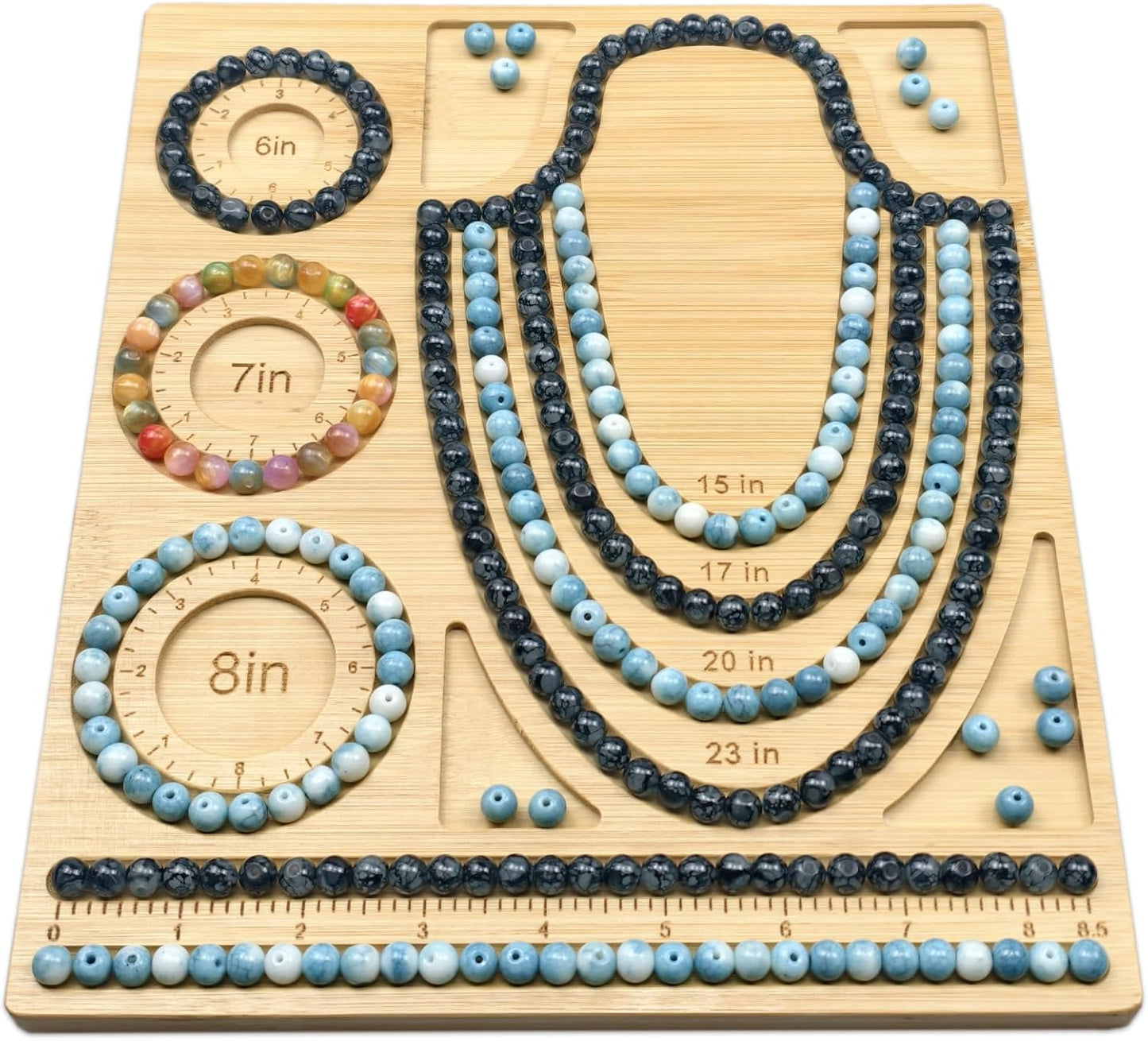 Petoysoso Bead Boards for Jewelry Making, Bamboo Beading Board for Bracelet & Necklace, Jewelry Making Supplies,Bead Tray Supplies