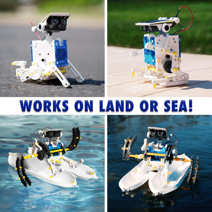 Teach Tech SolarBot.14, Transforming Solar Robot Kit, STEM Learning Toys for Kids 10+