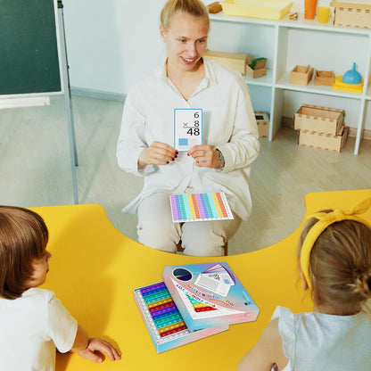 COOVA Math Games for Kids - Math Flash Cards - Interactive Practice Kit Pop It Practice with Addition, Subtraction, Multiplication & Division - Ideal for Learning and Skill Building.