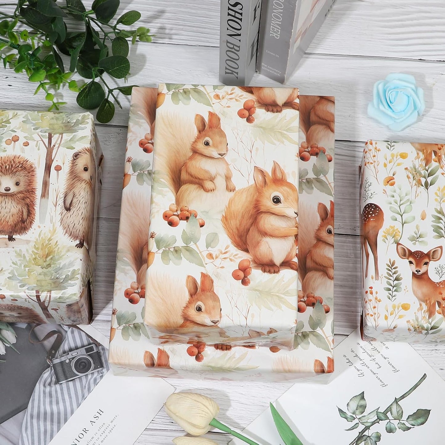 Dtiafu Reversible Building Blocks Wrapping paper Roll for Kids Boys Girls - Boys Birthday Bricks Design Gift Wrap Sheets for Baby Shower Party Craft Supplies(Total 28.5sq.ft)