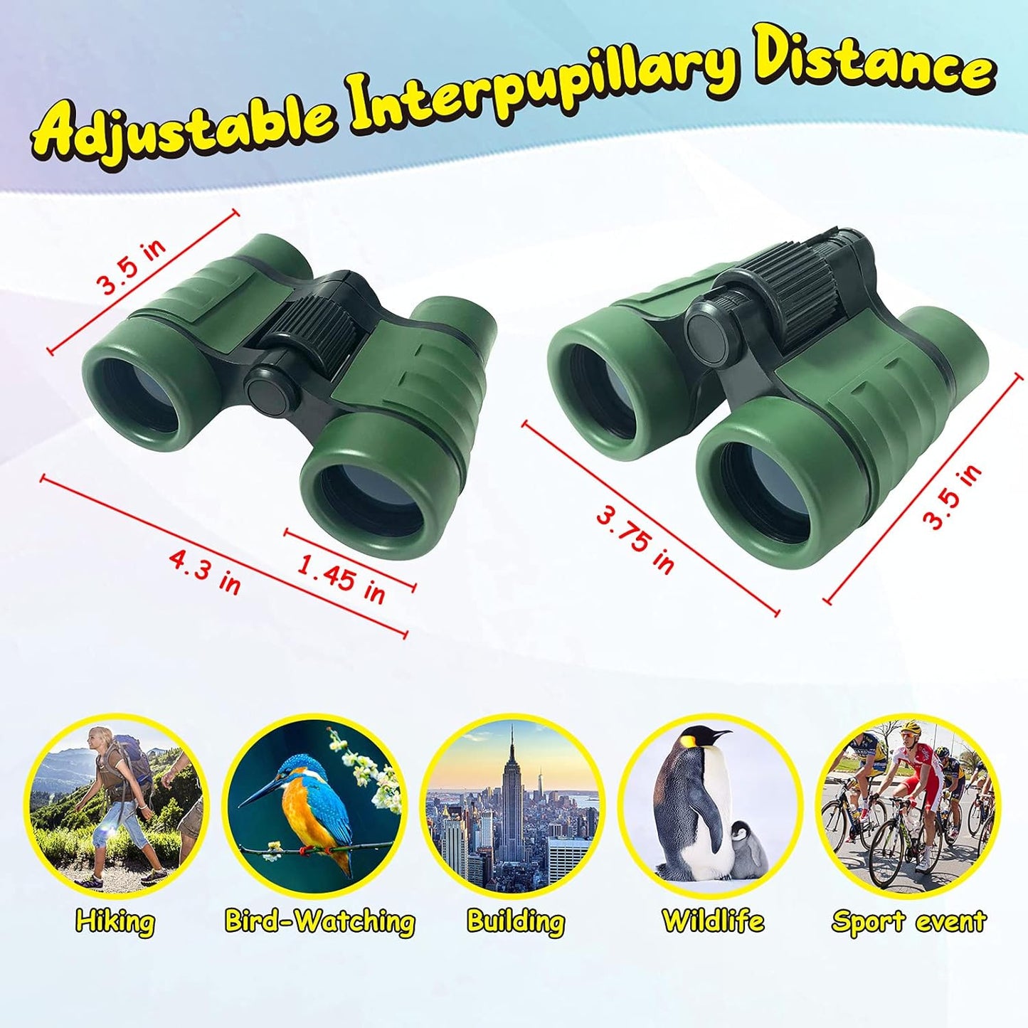 ESSENSON Binoculars for Kids Toys Gifts for Age 3, 4, 5, 6, 7, 8, 9, 10+ Years Old Boys Girls Kids Telescope Outdoor Toys for Sports and Outside Play, Bird Watching, Birthday Presents(Blue)