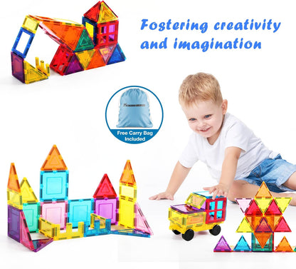 PicassoTiles Window and Door Clip On Magnetic Blocks Magnet Tiles Magnets Building Tile Construction Toy Set STEM Education Toys Learning Kit Stacking Block Playset Boys & Girls Age 3+ PT30
