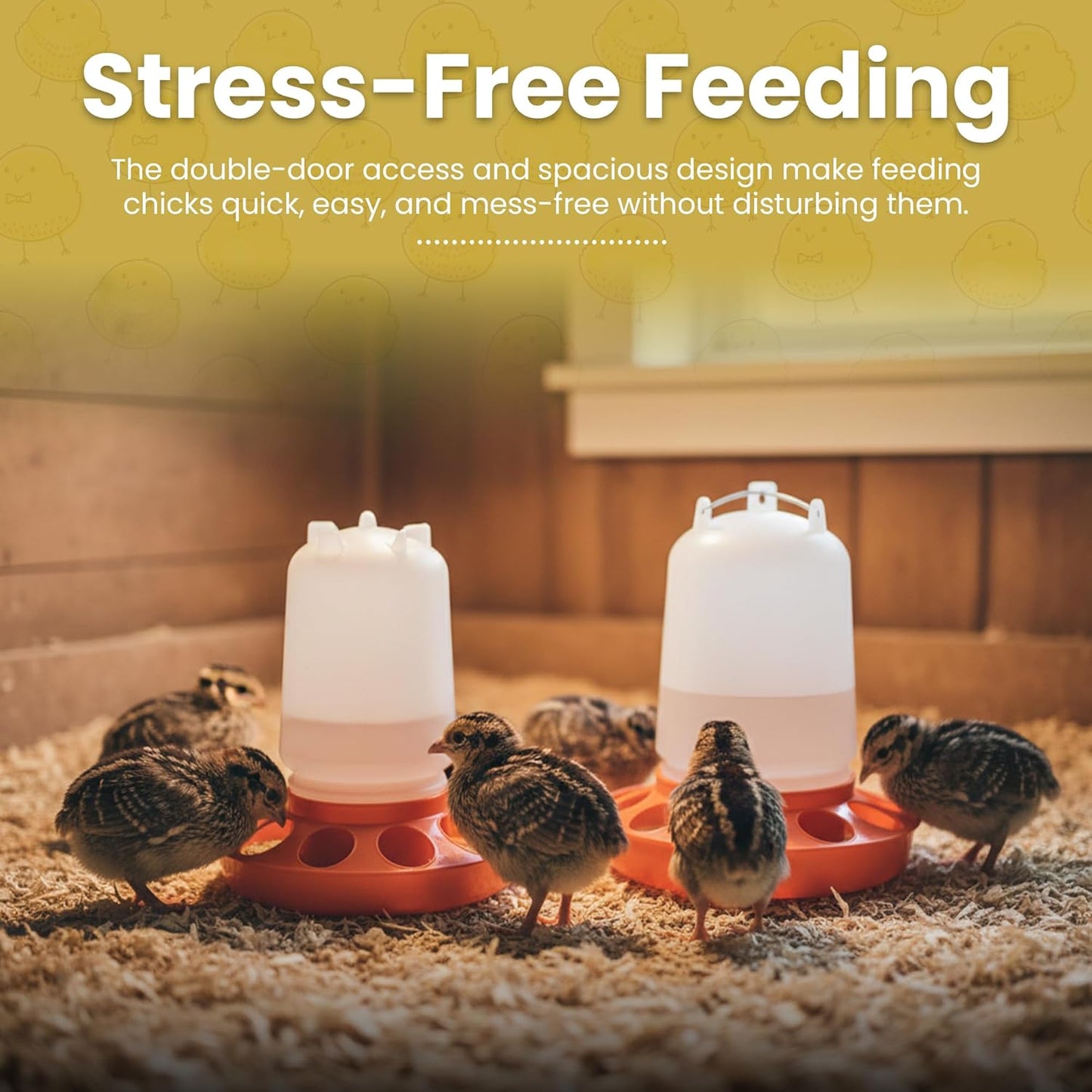 Chicken Brooder Box for Chick Starter Kit - 45" Brooder Box for Chicks - Large Chicken Brooder and Pet Tent - Brooder Box with Feeder, Waterer, and Cleaner - Chicken Box for Indoor Use