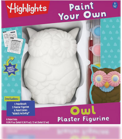 Highlights Paint Your Own Plaster Figurine & Activity Kits – DIY Art Sets with Figurines, Paints, Brush & Bonus Activities – Multiple Themes – Ages 6+