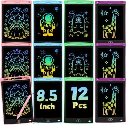 4 Pack LCD Writing Tablet for Kids, Erasable and Reusable Toddler Doodle Board in 8.5 inch, Ideal Educational Drawing Pad for Learning Toy for Ages 3-8 Gifts for Girls Boys