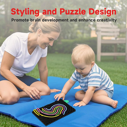 Sensory Board for Kids –Durable Silicone Sensory Activity Board –Sensory Toys for Kids with Autism, ADHD, Anxiety & Stress–Toddlers Calming Travel Essentials Fidget Toy for Kids 3+ & Adults