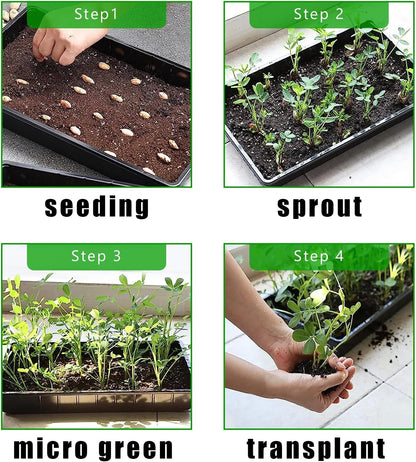 RooTrimmer 10 Pack 1020 Mesh Trays, Extra Strength 1020 Mesh Bottom Trays with Holes, 20'' x 10'', Heavy Duty Propagation Flats for Microgreens, Seed Starting, Soil Blocks, Hydroponics & Wheatgrass