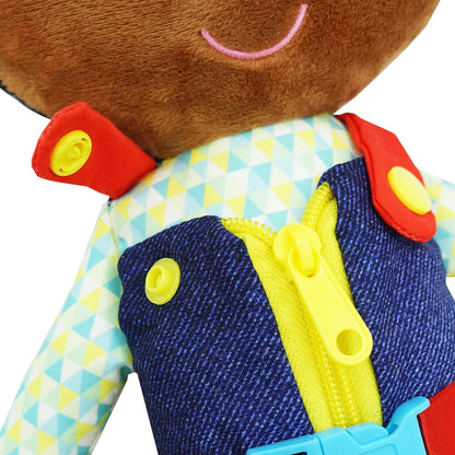 June Garden 16" Dressy Friends Bunnie - Educational Stuffed Plush Doll for Kids and Toddlers 2 Years and Up - Montessori Soft Toy Doll