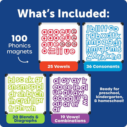 Learning Resources Phonics Magnets - Magnetic ABC, Alphabet Recognition for Preschoolers, Phonics and Spelling, Classroom, Teach Toddler Reading, Language Development, Educational Toy, Gifts for Kids