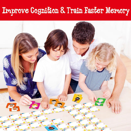 Memory Matching Game, 72 PCS Sight Words Matching Cards for Kids, 36 Pairs Memory Cards, Educational Toy for Children to Learn Sight Words 5+ Years Old