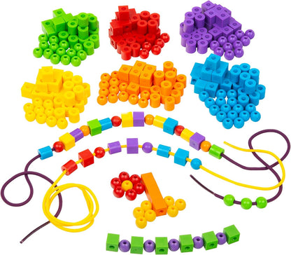 Kids First Math: Lacing Beads Math Kit w/Activity Cards | Develop Skills in Counting, Sorting, Sequencing, Pattern Recognition | Visual Hands-on Math for at-Home or Classroom Learning, Ages 3+