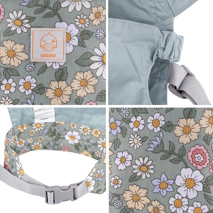 GAGAKU Doll Carrier for Kids, Toy Baby Doll Carrier, Reborn Dolls Carrier Toy Baby Sling with Adjustable Straps, Baby Doll Accessories - Green - Camellia