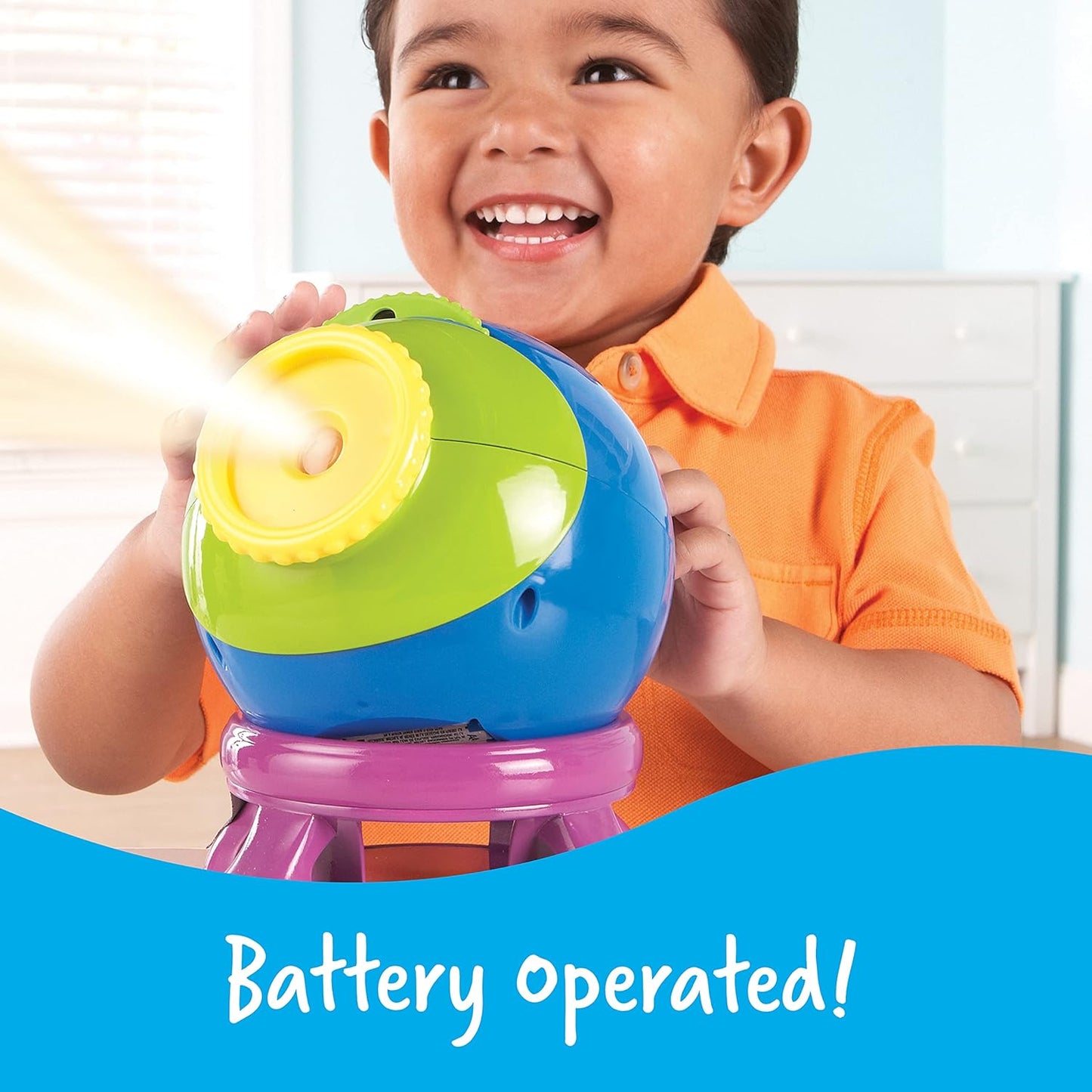Learning Resources Shining Stars Projector - Space and Planets Exploration for Kids, Astronomy Toys, Toddlers Stargazing Toy, Glow in the Dark Stars, Galaxy and Astronaut Night Lights Observation