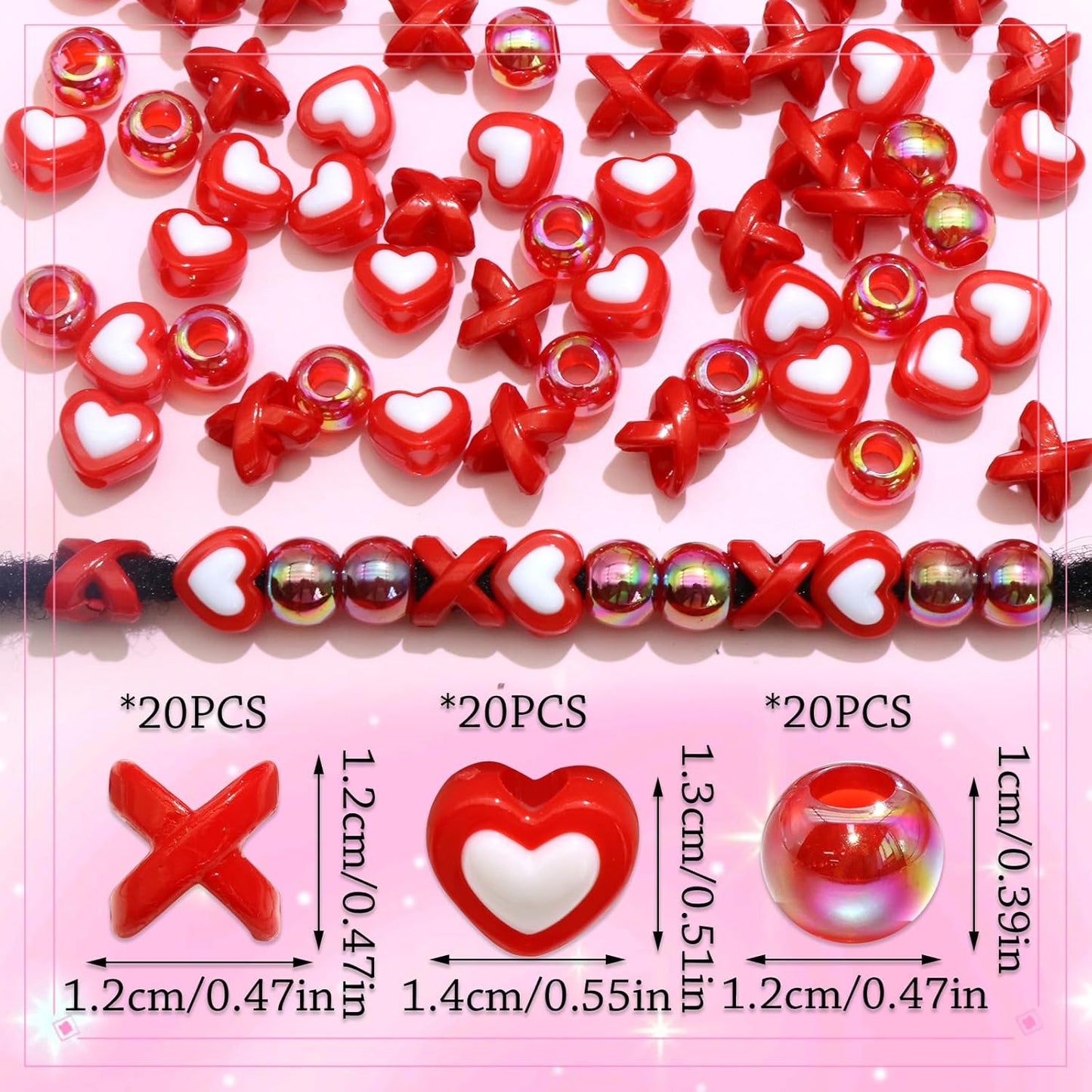 60PCS Purple Braids Beads 3 Styles Dreadlock Bead Accessories Cute Hair Jewelry AB Round Bead Decoration for Kids Girls