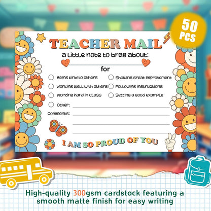 LOVEDMORE Video Game Theme Positive Brag Card, Teacher Mail for Elementary Classroom Must Have Rewards to Students, Elementary Teacher Supplies