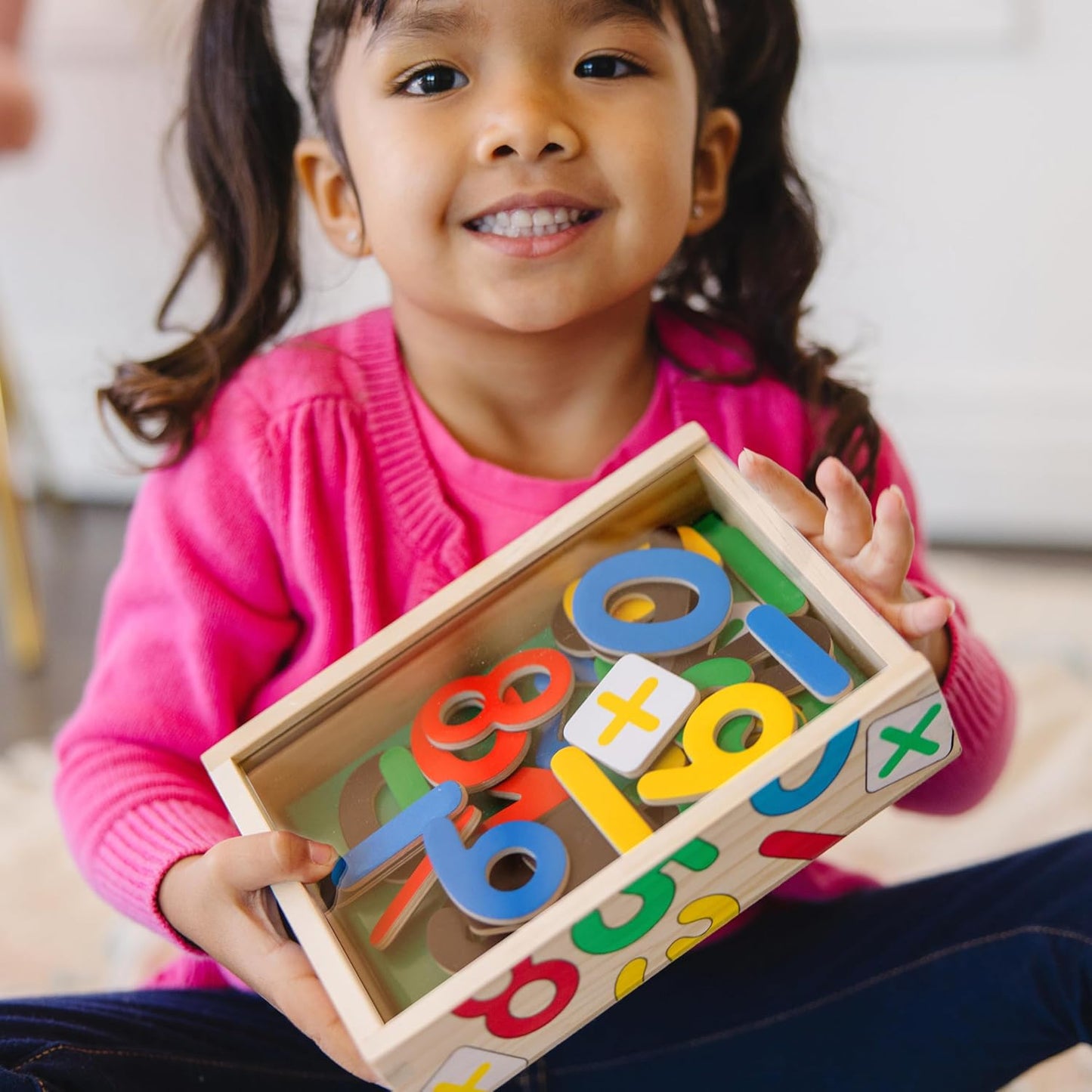 Melissa & Doug Deluxe Magnetic Letters and Numbers Set – 89 Wooden Alphabet Magnets & Numbers, Educational Learning Toys for Preschool Kids Ages 3+