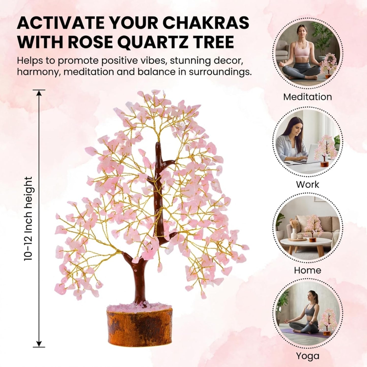 ANAYA AGATE 7 Chakra Healing Crystal Tree of Life Kit, Bracelet, Pendant, Necklace, Feng Shui Money Bonsai Tree, Positive Energy for Women, Mom, Sister and Housewarming Decoration