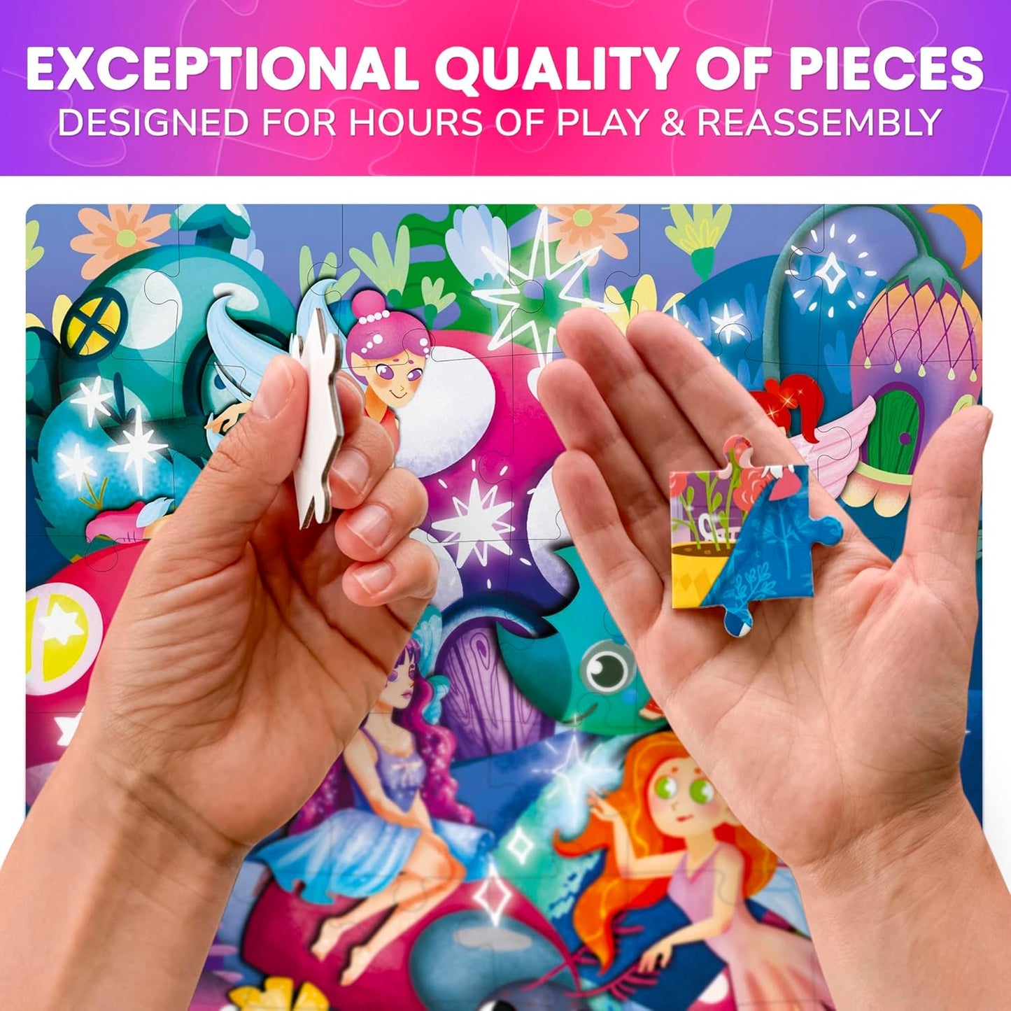 QUOKKA Puzzles for Kids Ages 4-6 – 4 x 48 Pieces Jigsaw Puzzles for Toddlers 2-4 – Children's Game Ages 3-5 for Learning Farm Animals – Educational Preschool Toy for Boys and Girls 4-8 Years Old