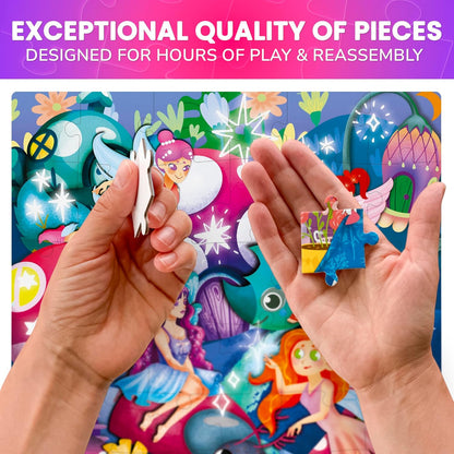 QUOKKA Puzzles for Kids Ages 4-6 – 4 x 48 Pieces Jigsaw Puzzles for Toddlers 2-4 – Children's Game Ages 3-5 for Learning Farm Animals – Educational Preschool Toy for Boys and Girls 4-8 Years Old
