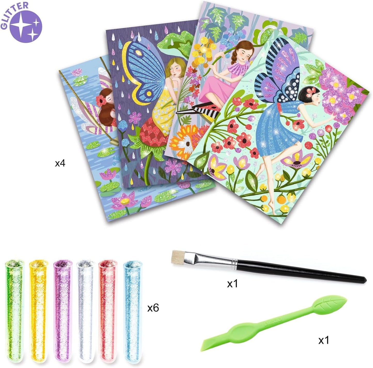DJECO Butterflies Glitter Craft Kit
