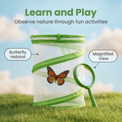 11Pack Bug Catcher for Kids, Bug Catching Kit with Extendable Bug Net, Butterfly Net, Collection Boxes, Butterfly Cage, Backpack, Outdoor Explorer Adventure Set for Boys Girls Ages 4-12