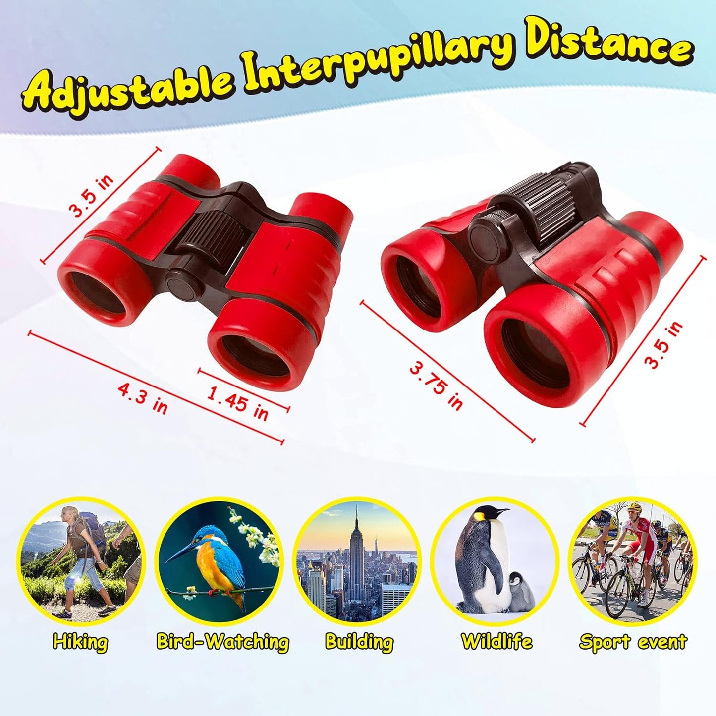 ESSENSON Binoculars for Kids Toys Gifts for Age 3, 4, 5, 6, 7, 8, 9, 10+ Years Old Boys Girls Kids Telescope Outdoor Toys for Sports and Outside Play, Bird Watching, Birthday Presents(Blue)