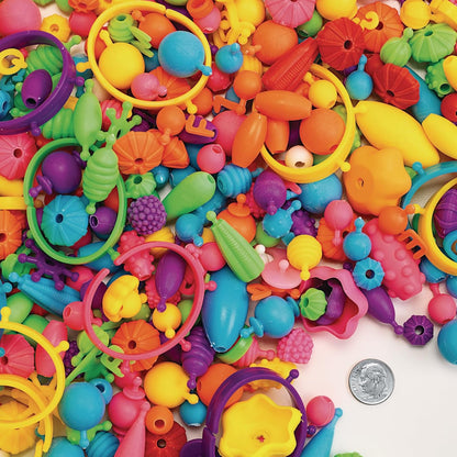 1000+ Snap Pop Beads for Girls Toys - Kids Jewelry Making Kit Pop-Bead Art and Craft Kits DIY Bracelets Necklace and Rings Toy for Age 3 4 5 6 7 8 Year Old (Large)