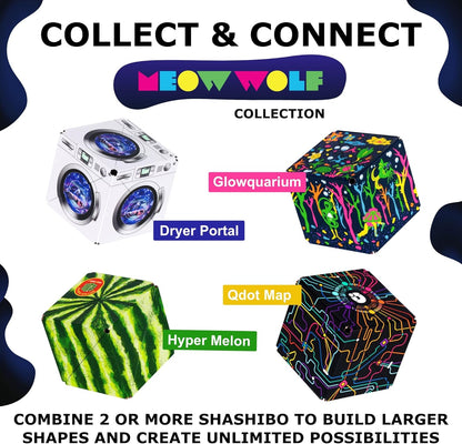 Shashibo Shape Shifting Box - Award-Winning STEM Fidget Toy with Ultra Strong Magnets - Puzzle Cube Transforms Into 100+ Shapes, Perfect Sensory Gift for Kids, Teens, and Adults (Glowquarium)